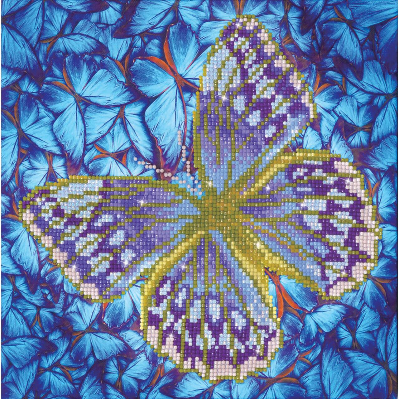 Diamond Dotz® Intermediate Flutterby Silver Diamond Painting Kit